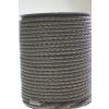 1 m Dark Greybrown, braided Leather 4 mm