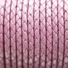 1 m Violet, braided Leather 4 mm