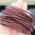 1 m Dark Red, braided Leather 4 mm