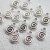 20 Antique Silver Spiral Charms, Spiral Pendant