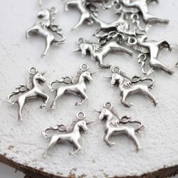 10 Einhorn Charm Anhänger