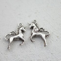 10 Einhorn Charm Anhänger