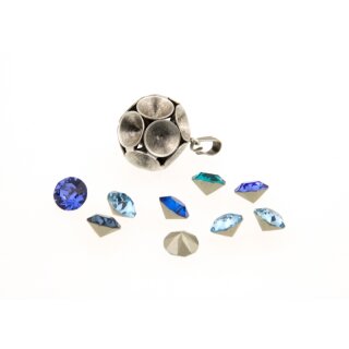Kugel Anhnger Fassung fr 6 mm Chatons Swarovski Stein