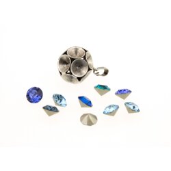 Ball Pendants setting for 6 mm Chatons Swarovski Crystals