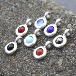 10 Cabochons Base Charms, for 4 - 5 mm flat back stone,...