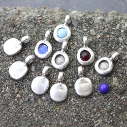 10 Cabochons Base Charms, for 4 - 5 mm flat back stone, Settings without stone