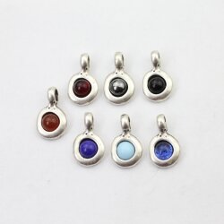 10 Cabochons Base Charms, for 4 - 5 mm flat back stone,...