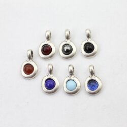 10 Cabochons Base Charms, for 4 - 5 mm flat back stone, Settings without stone