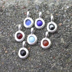 10 Metall Anhänger fassung für 4 - 5 mm Cabochons