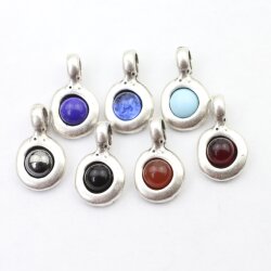 10 Cabochons Base Charms, for 4 - 5 mm flat back stone, Settings without stone