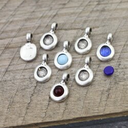 10 Cabochons Base Charms, for 4 - 5 mm flat back stone, Settings without stone