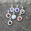 10 Metall Anhänger fassung für 4 - 5 mm Cabochons