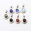 10 Metall Anhänger fassung für 4 - 5 mm Cabochons