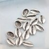 10 shell connectors, shell beads 18x13 mm, antique silver