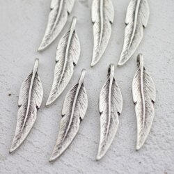 10 Feather Pendants