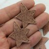 5 Star Pendants 43x30 mm, Antique Copper