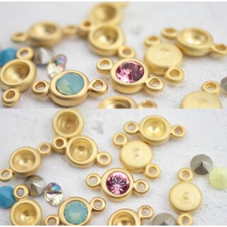 10 pcs. 2 Loop Pendants setting -large- for 8 mm Chatons...