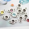 10 pcs. 2 Loop Pendants setting for 6 mm Chatons Swarovski Crystals