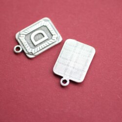 Buchstaben Anhänger, Charms - altsilber