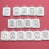 Buchstaben Anhänger, Charms - altsilber