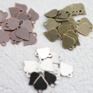 100 Herzchen Charms