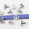 10 Anchor Slider Beads, antique silver