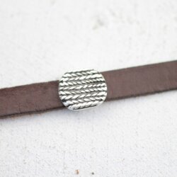 10 Netting, Meshwork Sliderbeads 16x14 mm for 8x2,5 mm flat braided leather