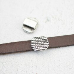 10 Netting, Meshwork Sliderbeads 16x14 mm for 8x2,5 mm flat braided leather