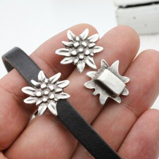 10 Silber Edelwei Schiebeperlen DIY Ringe, Armbnder, Choker Halskette