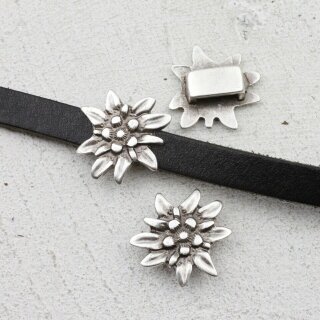 10 Silber Edelwei Schiebeperlen DIY Ringe, Armbnder, Choker Halskette