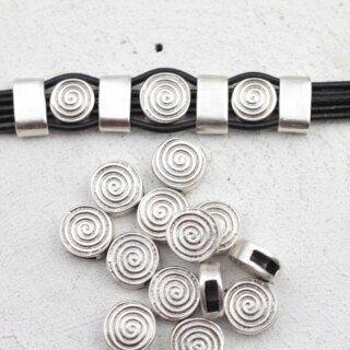 Kreisel Schiebeperle ø 12 mm für 8x2,5 mm Flaches Leder
