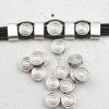 10 Spinner Sliderbeads ø 10 mm for 8x2,5 mm flat braided leather