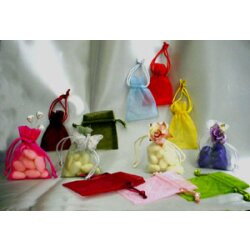 10 Organza pouches uni 8x10 cm