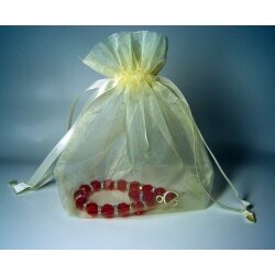 10 Organza pouches with Bottom 15x15 cm