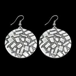 Circle Earrings with Square burling