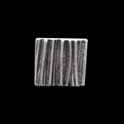 Gerafftes Rechteck, Ring, 2,3x2,3 cm, Altsilber