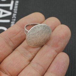 round, hammered Ring, Ø 2,5 cm