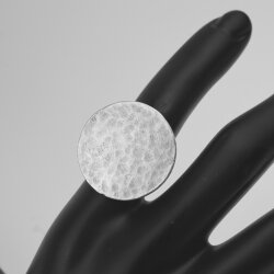 round, hammered Ring,  2,5 cm