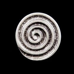 Spiralen Design Ring Ø 3,4 cm, Altsilber