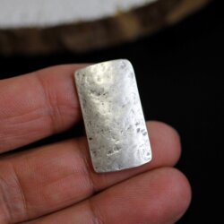 rectangular ring, hammered 1,6x3,1 cm, antique silver
