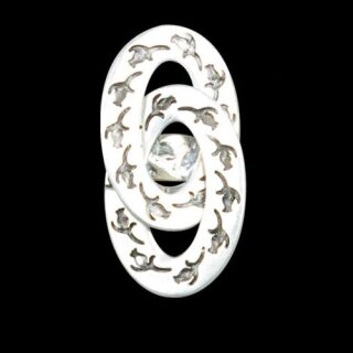 Ovale mit Floralen Ornamenten Ring