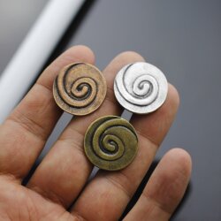 abstract spiral ring, 2,6 cm