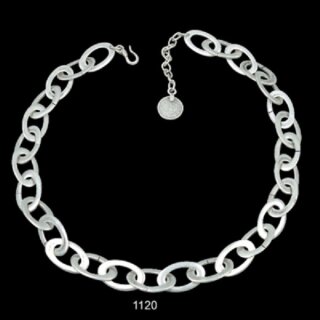 Chain link with oval metal elements Necklace Statement Gothic Bohemian Medieval