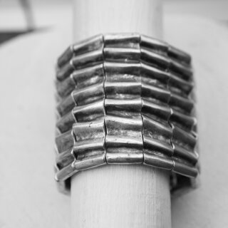 Block Armband, Statement Armband Mauer, mit Gummizug