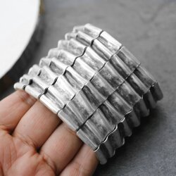 Block Armband, Statement Armband Mauer, mit Gummizug