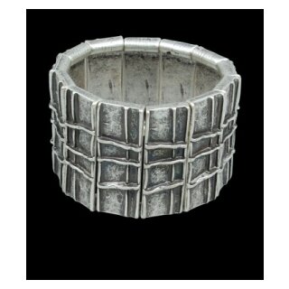 Block Armband, Statement Armband Gitter, mit Gummizug