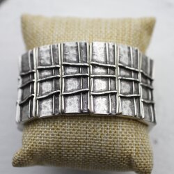 Block Armband, Statement Armband Gitter, mit Gummizug