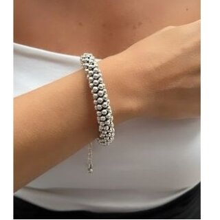 Edles Armband Boho Style aus Mini Metall Perlen