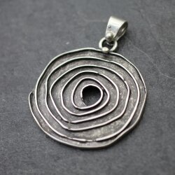 Antique Silver Spiral Pendant