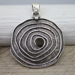 Antique Silver Spiral Pendant